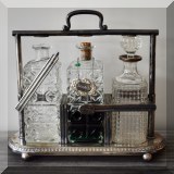 G04. Tantalus set with crystal decanters. 